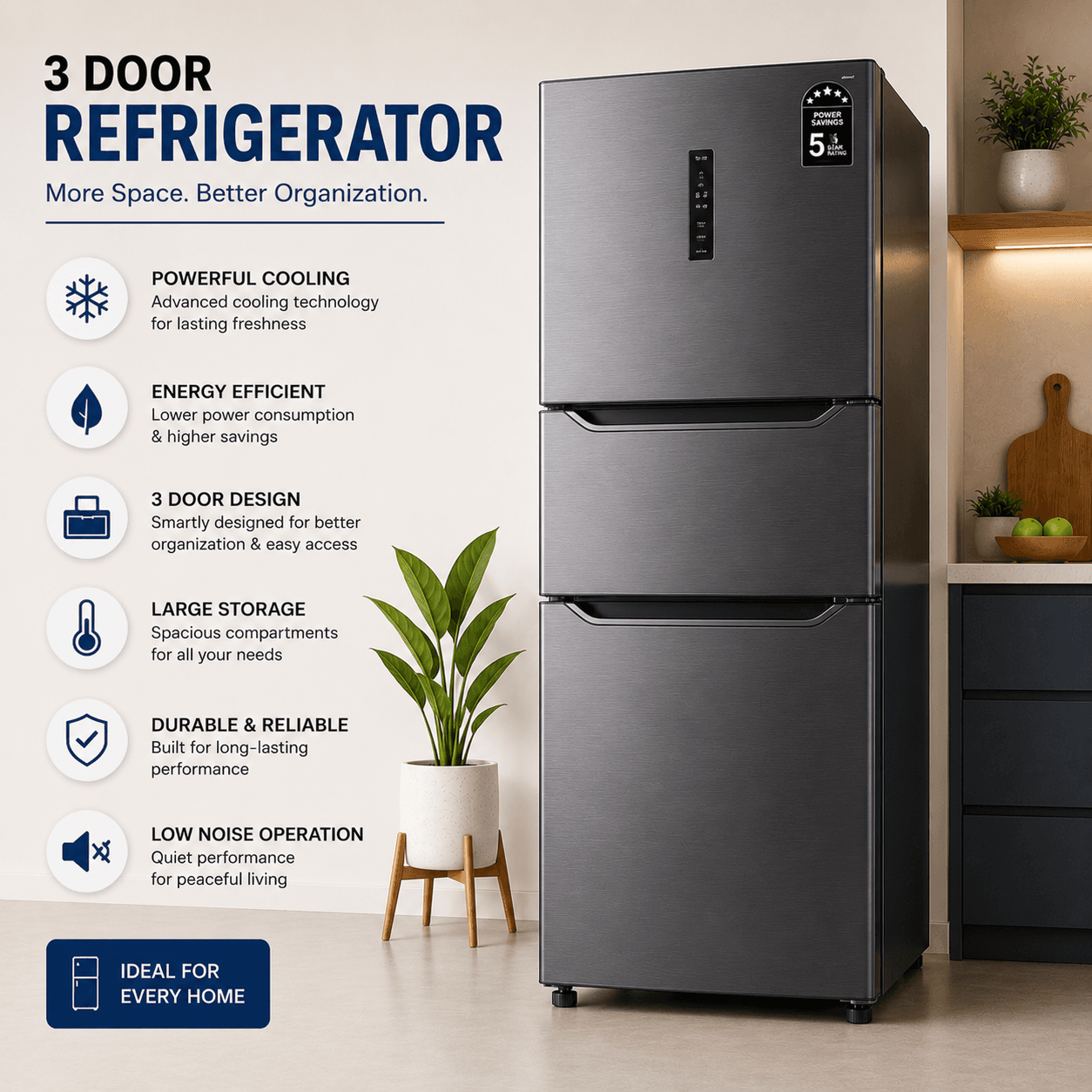 LG 300L Triple Door for rent